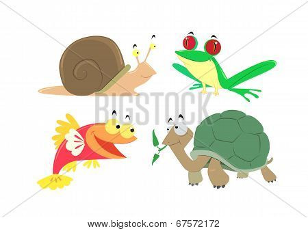 vector animals set