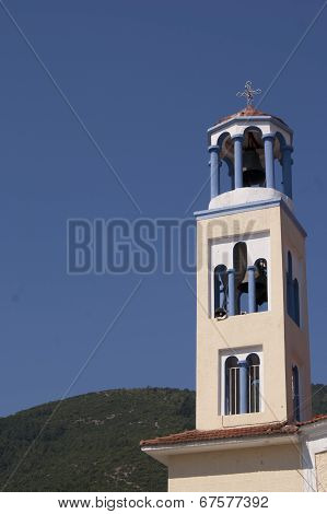 Bell Tower In Litohoro