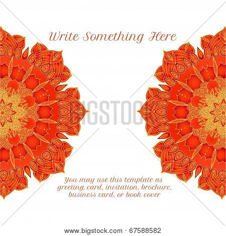 vector delicate lace round pattern