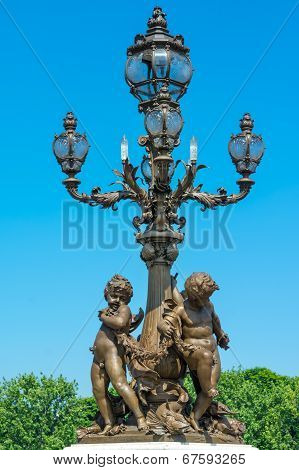 Sculpture cherubs on the bridge Alexander's III