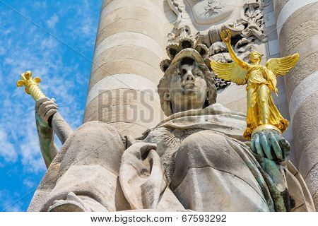 Alexander III Bridge, Paris, architectural detail