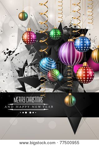 2015 New Year and Happy Christmas background for your flyers, invitation, party posters, greetings card, brochure cover or generic banners.