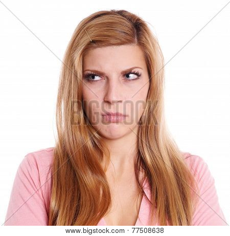 pissed off young woman