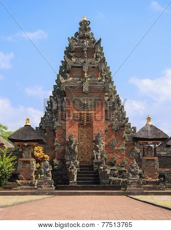 In the Balinese temple.