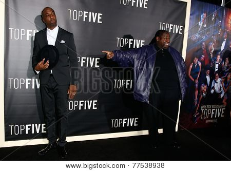 NEW YORK-DEC 3: Comedian/actor J.B. Smoove (L) and Bruce Bruce attend the 