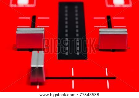 Red DJ mixer