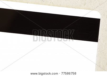 the magnetic strip on reverse side of a credit card