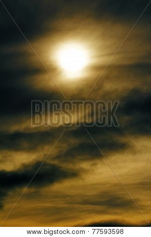 sun with cloudy sky