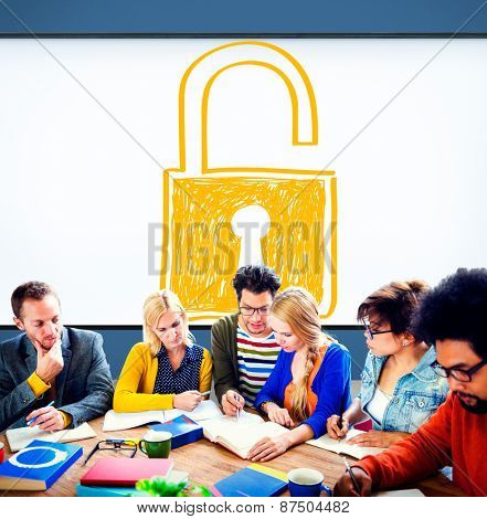 Password Privacy Log in Sucurity Lock Guard Concept