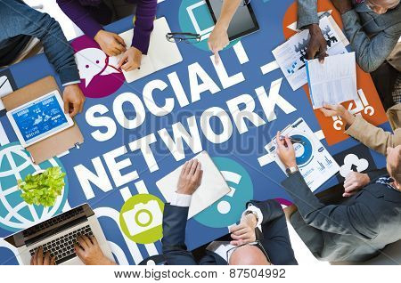 Social Network Internet Online Society Connecting Social Media Concept