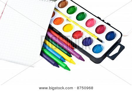 Paintbox med vand farver