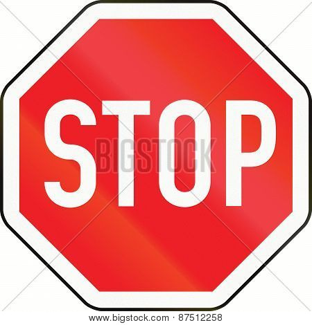 Stop Sign In Austria