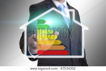 Businessman Ecohouse Concept