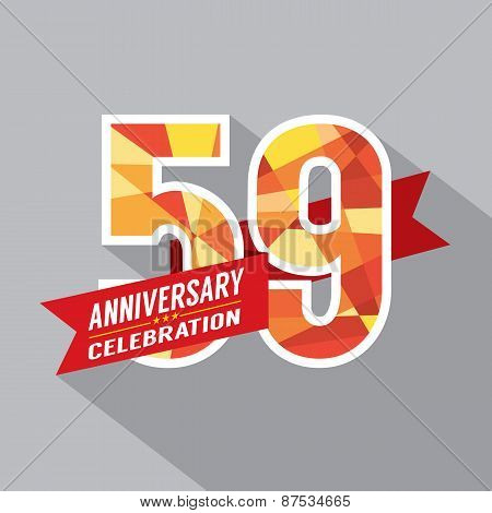 59Th Years Anniversary Celebration Design.