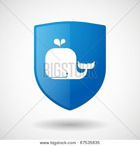 Shield Icon With A Whale