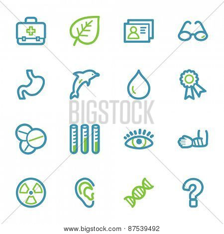 Medicine web icons set