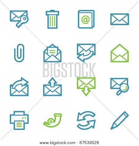 Email web icons set