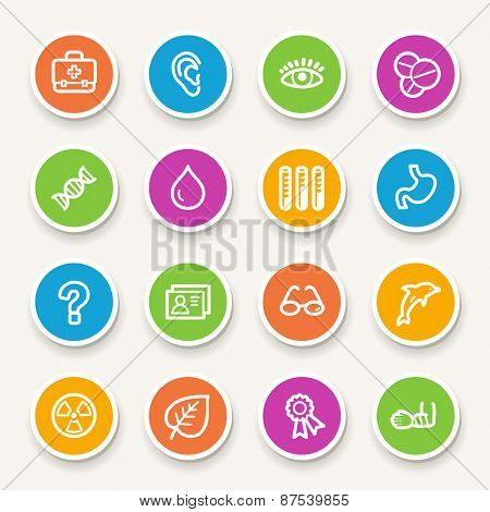 Medicine web icons set