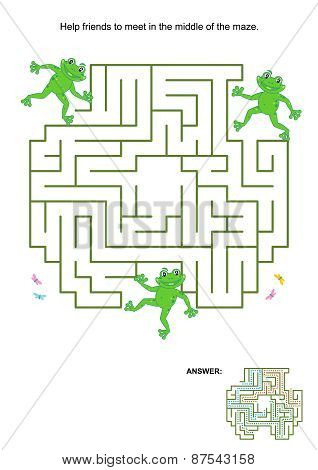 Maze game for kids - frogs