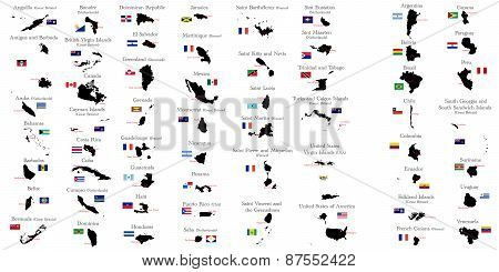 Countries of North and South America