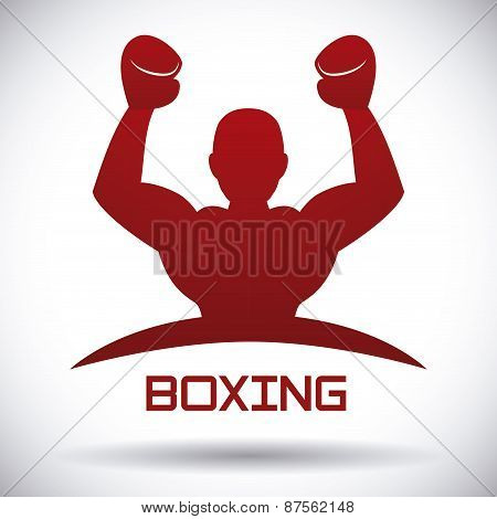 boxing label design vector illustration eps10 graphic