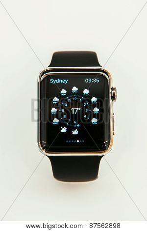 Apple Watch with weather app