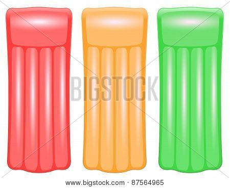 Air Mattress Red Orange Green Traffic Light