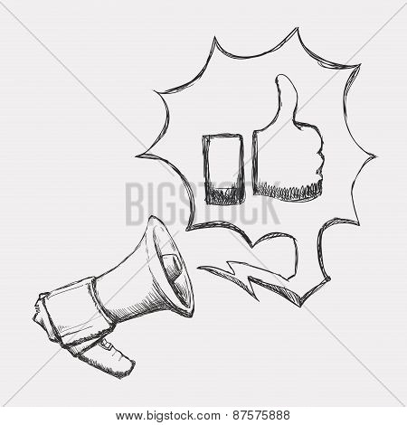 megaphone icon design vector illustration eps10 graphic