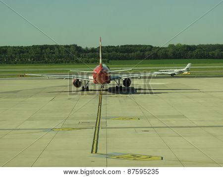 VIENNA SCHWECHAT AUSTRIA - CIRCA JUNE 2012: Aircraft of the Airberlin Airlines at the airport of Schwechat