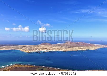 Island Of La Graciosa A Taken From The Mirador Del