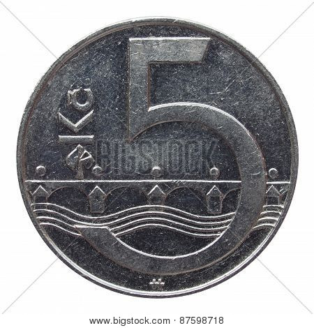 Czech korunas CZK (legal tender of the Czech Republic) coins