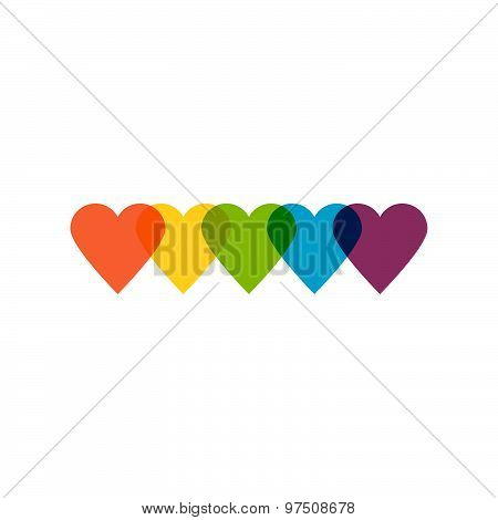 Rainbow Hearts
