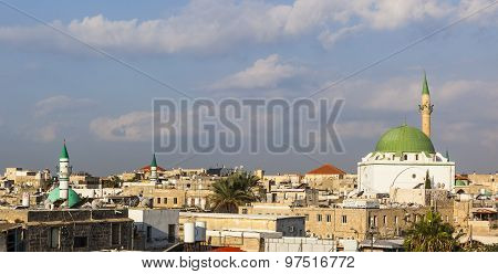 Ancient City Of Akko In The Morning. Israel.