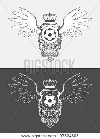 Vector university league logo template. Soccer logo template. Champions League. The logo for the foo
