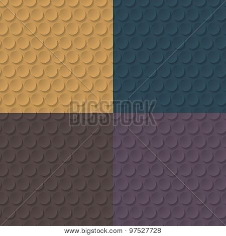 Set Of Circle Seamless Patterns