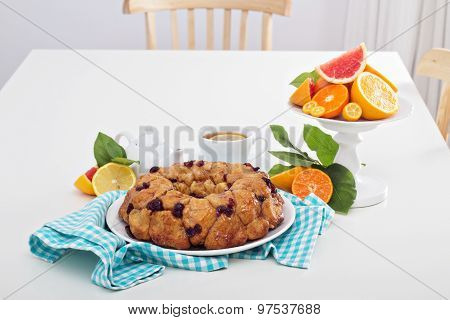 Orange and cranberry monkey bread