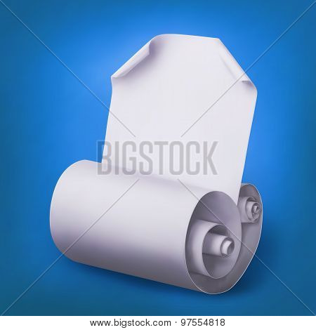 Spiral Twisted Empty Paper Sheet.
