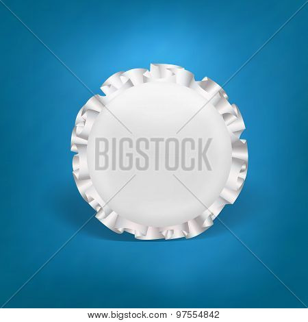 White Paper Simple Rosette Medal