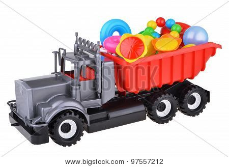 Plastic Toy Truck With Toys