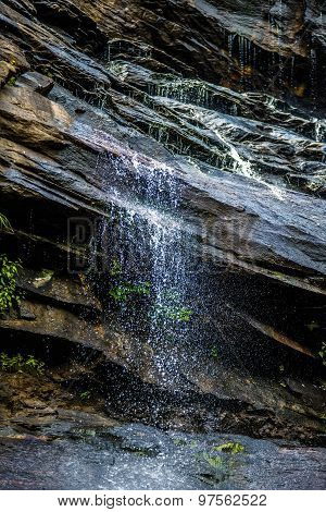 Hickory Nut Waterfalls During Daylight Summer