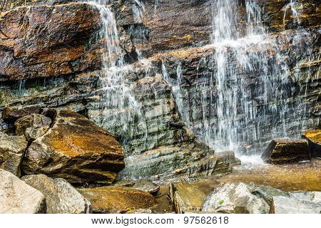 Hickory Nut Waterfalls During Daylight Summer
