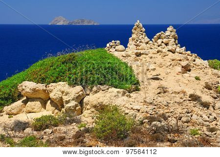 Rocks on the coast of the Sea in the nature