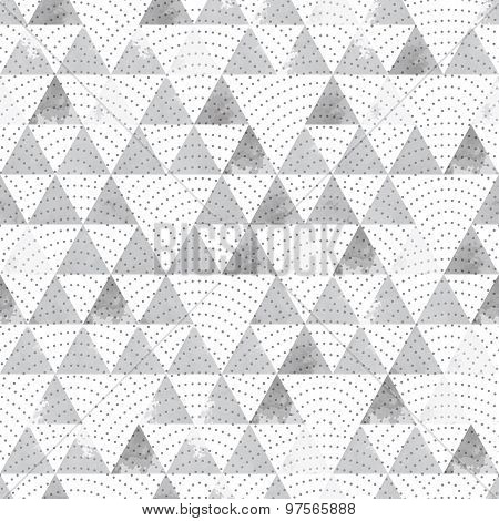 Seamless geometric background. Watercolor triangles.