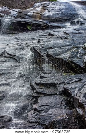 Hickory Nut Waterfalls During Daylight Summer
