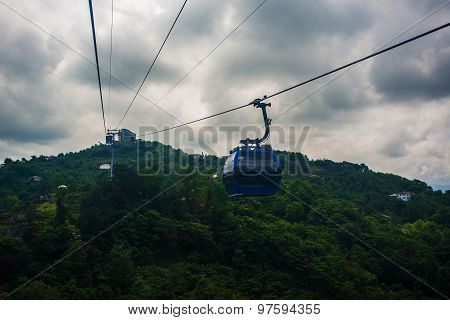 BATUMI, GEORGIA - JULY 20: view from the cabin cableway