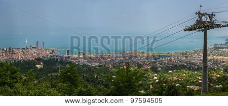 BATUMI, GEORGIA - JULY 20: view from the cabin cableway