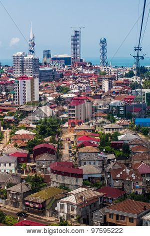 BATUMI, GEORGIA - JULY 20: view from the cabin cableway