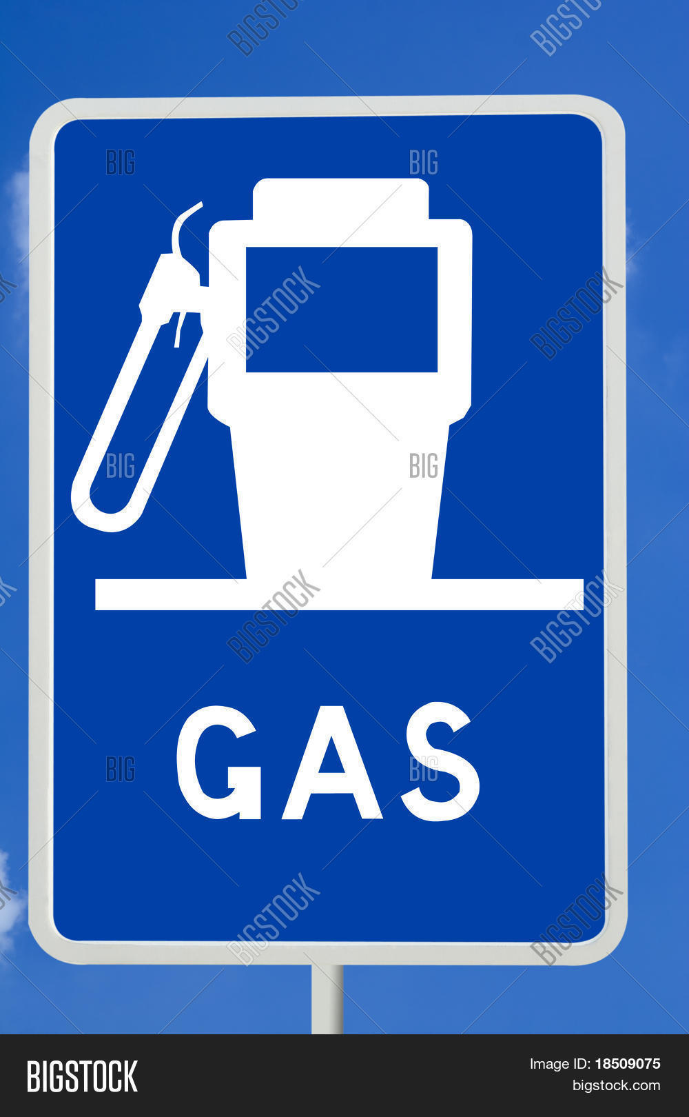 Gas Pump Road Sign Image & Photo (Free Trial) Bigstock