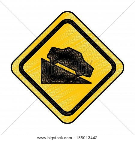Ascent on track traffic signal icon vector illustration design