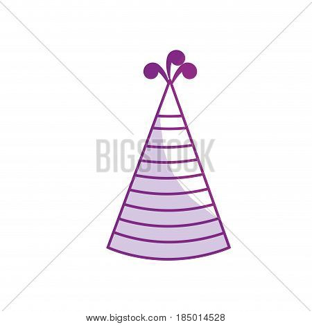 silhouette hat party to cebrate happy birthday, vector illustration